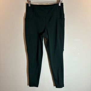 LOLE Sz M Comfort  Waist Side Pockets Card Pocket 7/8 Length Activewear Leggings